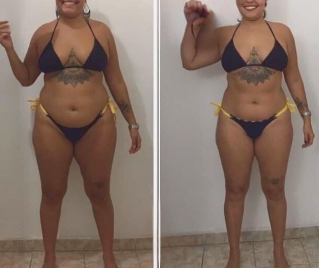 Transformação após 4 meses de treino