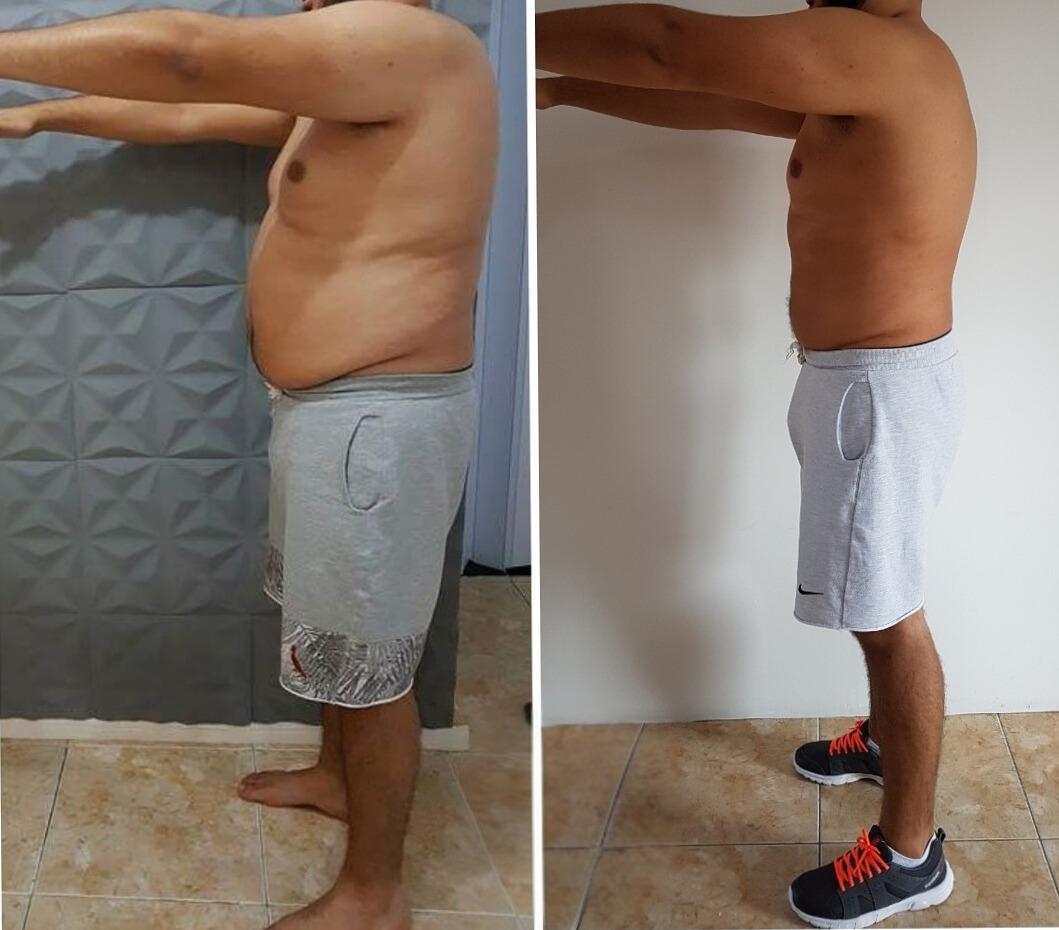 Transformação após 4 meses de treino