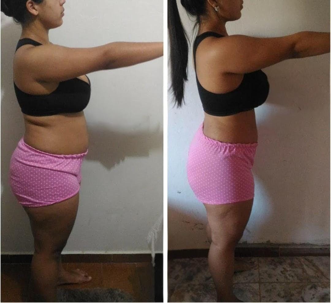 Transformação após 4 meses de treino